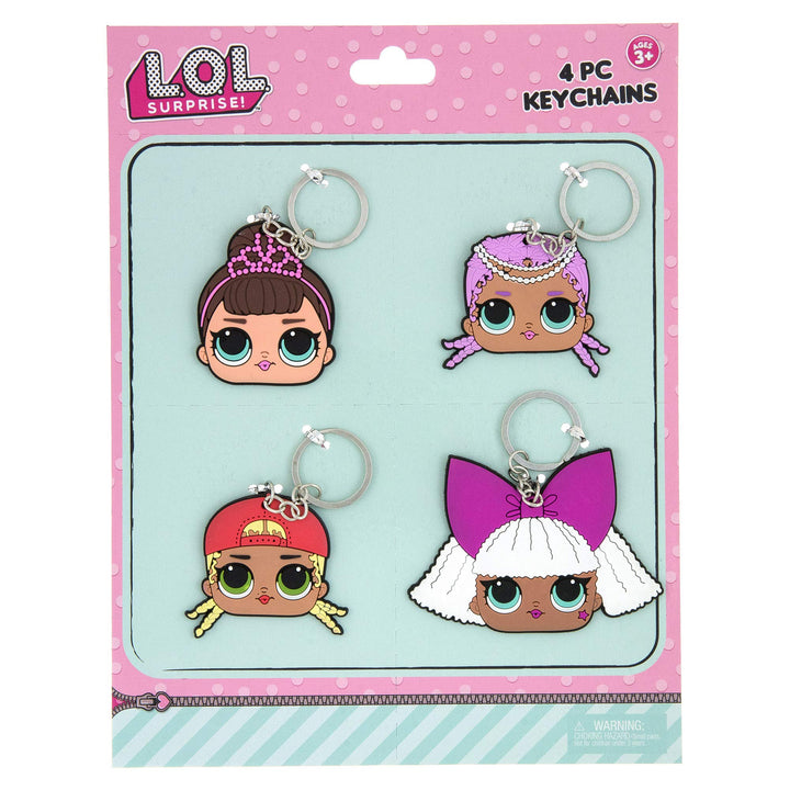 L.O.L SURPRISE 4 Bendable Rubber Keychains, Pink