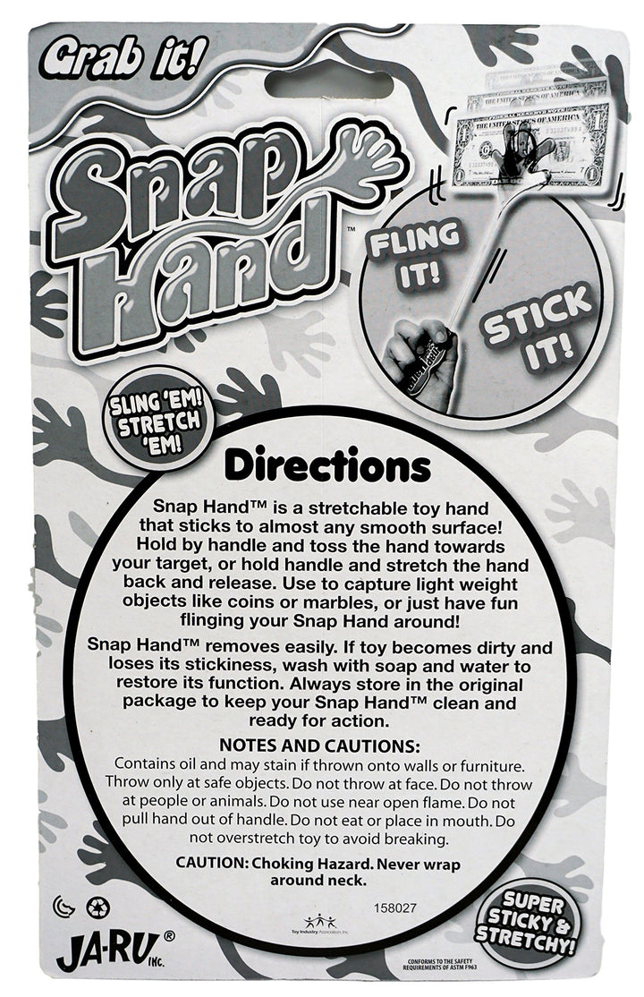 Super Stretchy Sticky Hand Fidget Toy (1 Pack, 2 Sticky Hands) Sticky Slap Hand for Kids &amp; Adults. Bulk Party Favors Goodie Bag Birthday Gifts Easter Basket Stuffers Classroom Prizes. 315-1