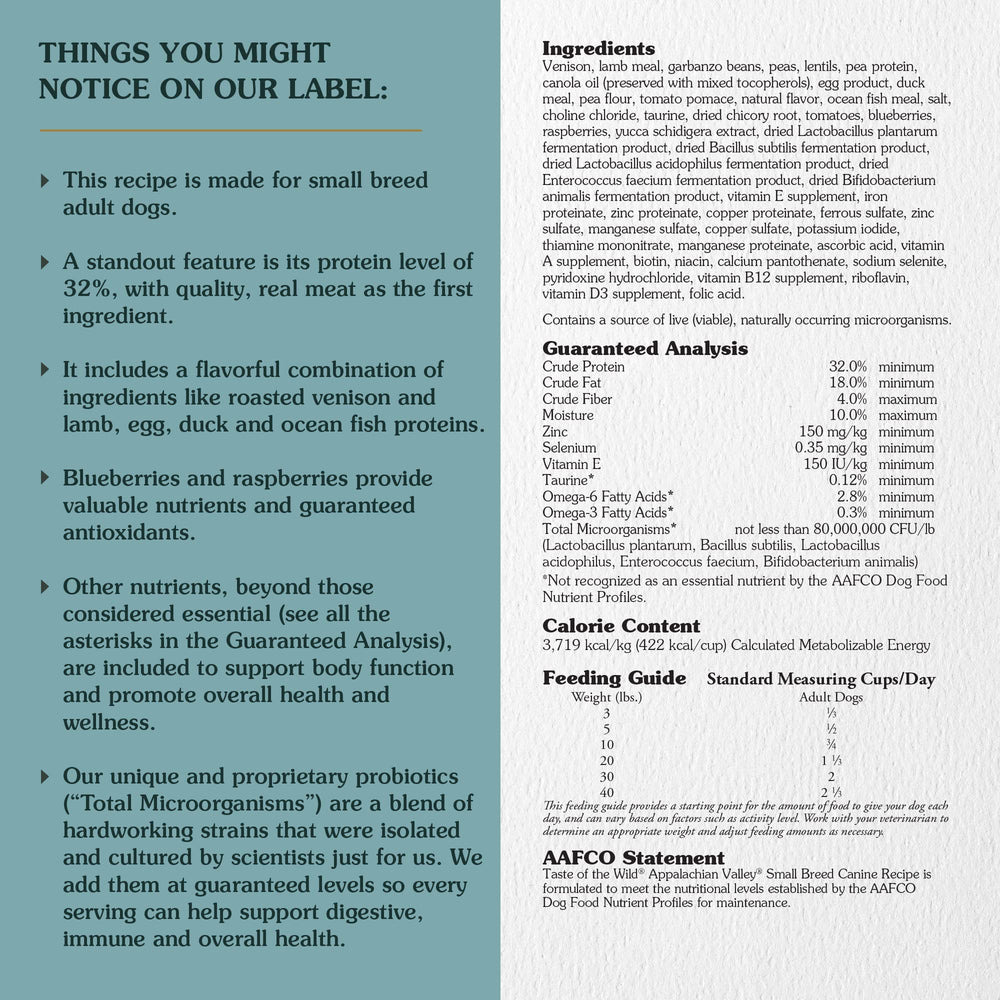 Grain Free High Protein Real Meat Recipe Appalachian Valley Premium Dry Dog Food (418037), 14-Pound