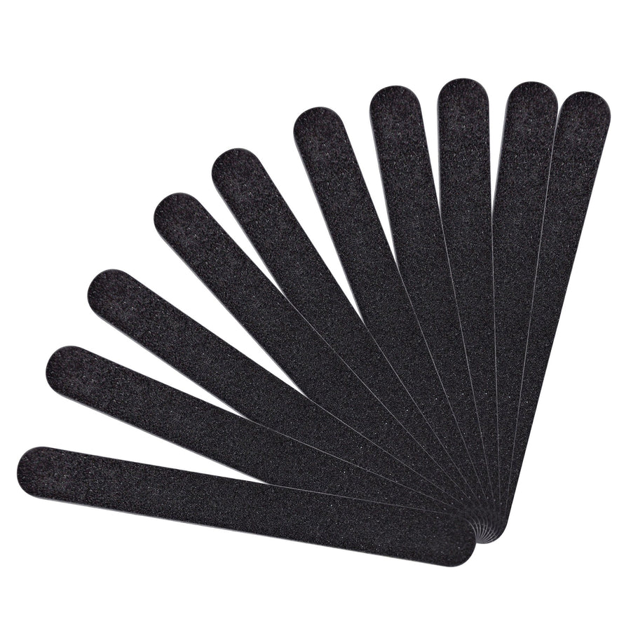GETI BEAUTY Standard Black 100/180 Washable Nail File Made in USA (Pack of 10)