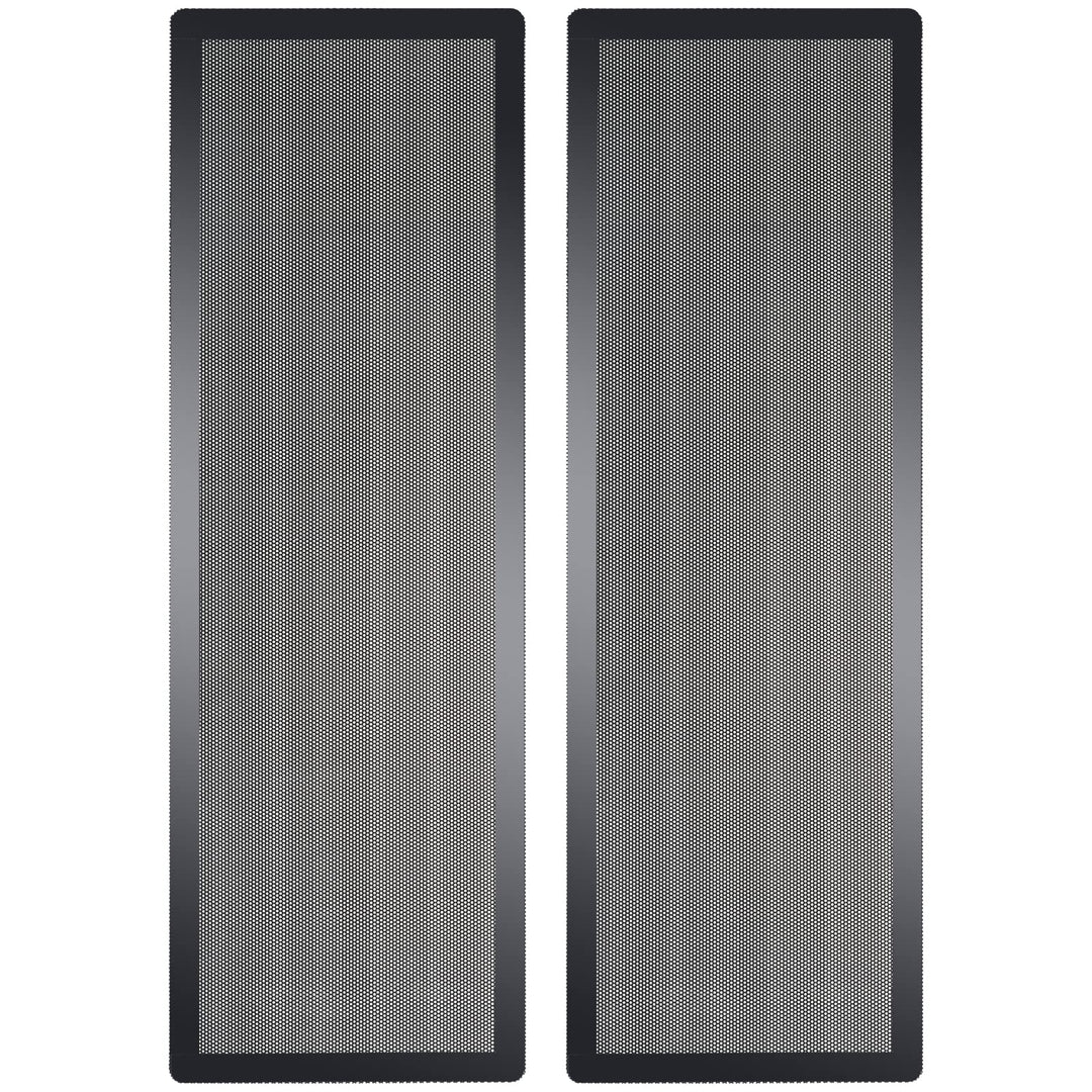 360mm x 120mm PC Case Dust Mesh Filter [2 Pack], Magnetic Frame Computer Fan Dust Mesh PC Cooler Filter Dustproof PVC Cover Grills - Black