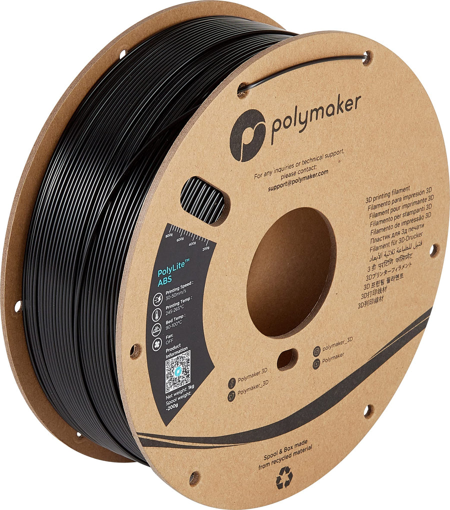 2.85mm(3mm) ABS Filament 2.85mm Black ABS, 1kg Heat Resistant ABS PolyLite ABS 3D Printer Filament 2.85mm Black Filament, Print with 2.85mm Openning 3D Printers Only