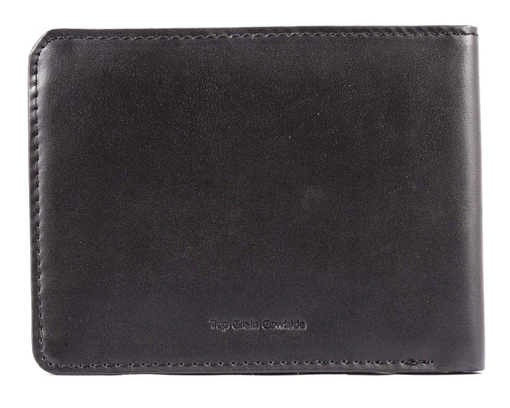 Men&#39;s L-Fold Passcase Leather Slim Wallet, Holds Up to 30 Cards, Black