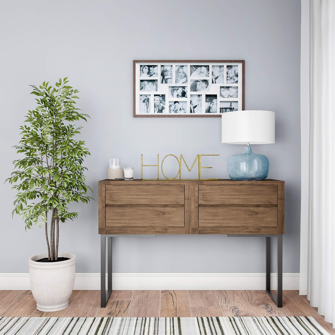 Metal Cutout Free-Standing Table Top Sign-3D HOME Word Art Accent Dcor with Gold Metallic Finish-Modern, Classic, or Farmhouse Style