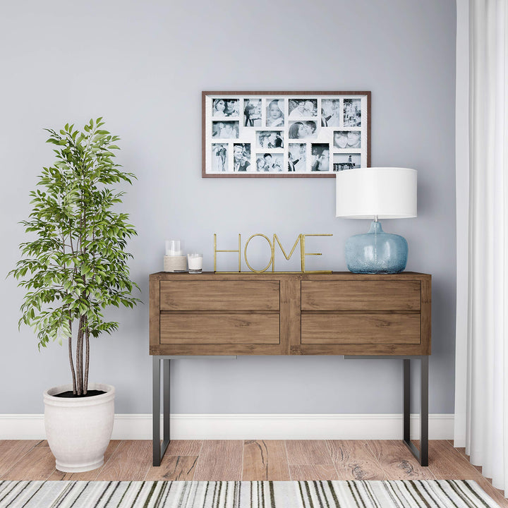 Metal Cutout Free-Standing Table Top Sign-3D HOME Word Art Accent Dcor with Gold Metallic Finish-Modern, Classic, or Farmhouse Style