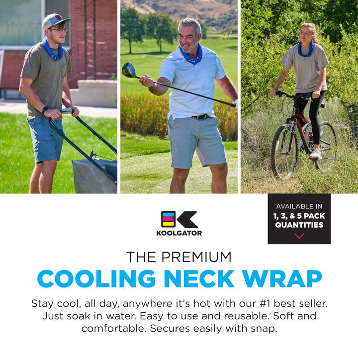 KOOLGATOR Evaporative Cooling Neck Wrap - Keep Cool in 