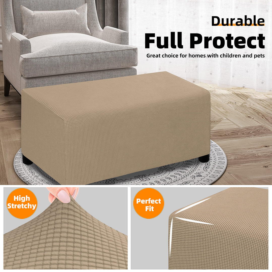 DANABEST Ottoman Covers Slipcover Rectangle Stool Furni