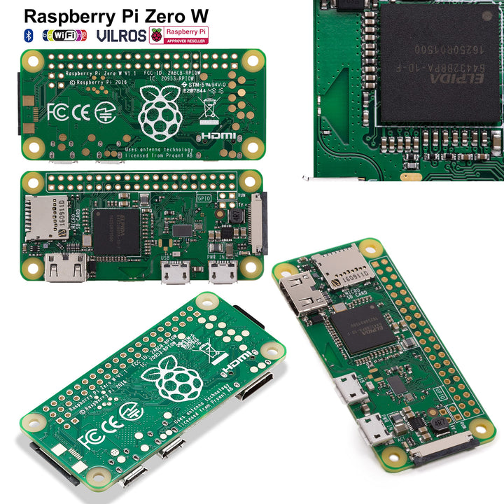 Raspberry Pi Zero W Basic Starter Kit- Black Case Edition-Includes Pi Zero W -Power Supply &amp; Premium Black Case