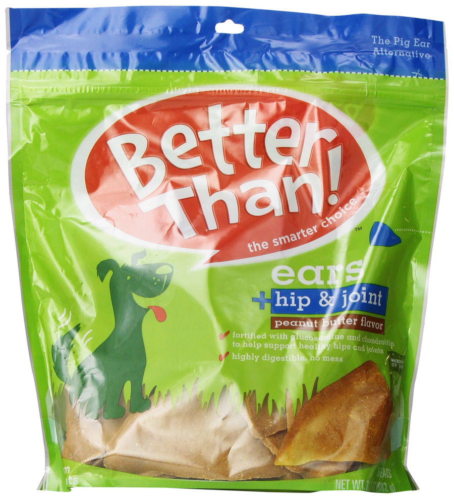 Ears Premium Dog Treats, Hip & Joint Peanut Butter Flavor, 36 Count Pouch