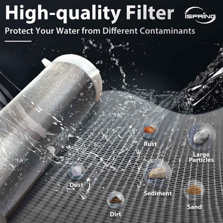 WSP-100 Reusable Whole House Spin Down Sediment Water Filter, 100 Micron Flushable Prefilter Filtration, 1 MNPT + 3/4 FNPT, Brass