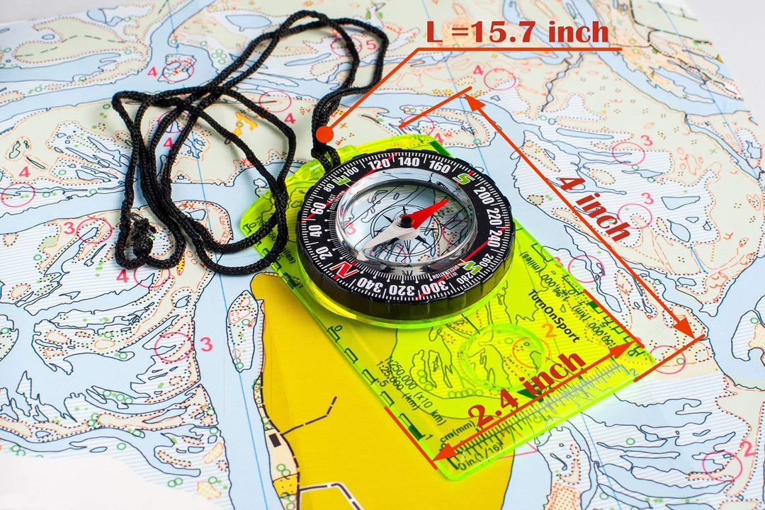 Orienteering Compass Hiking Backpacking Compass | Advanced Scout Compass Camping Navigation - Boy Scout Compass for Kids | Professional Field Compass for Map Reading - Best Survival Gifts