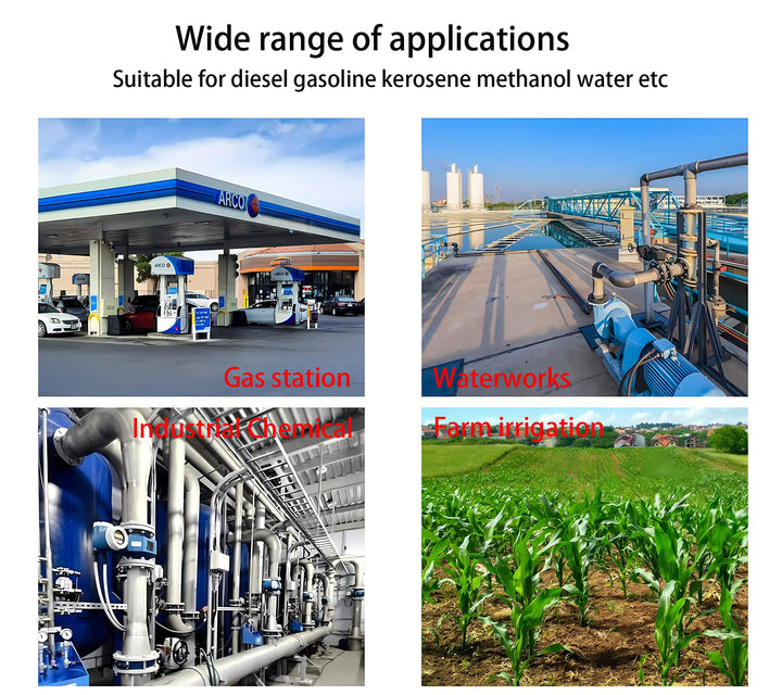 1 Flow Meter, LCD Electronic Digital Display Flowmeter,with 1-Inch NPT Inlet/Outlet, for Measure A Variety of Diesel, Kerosene, Gasoline Liquid Flow