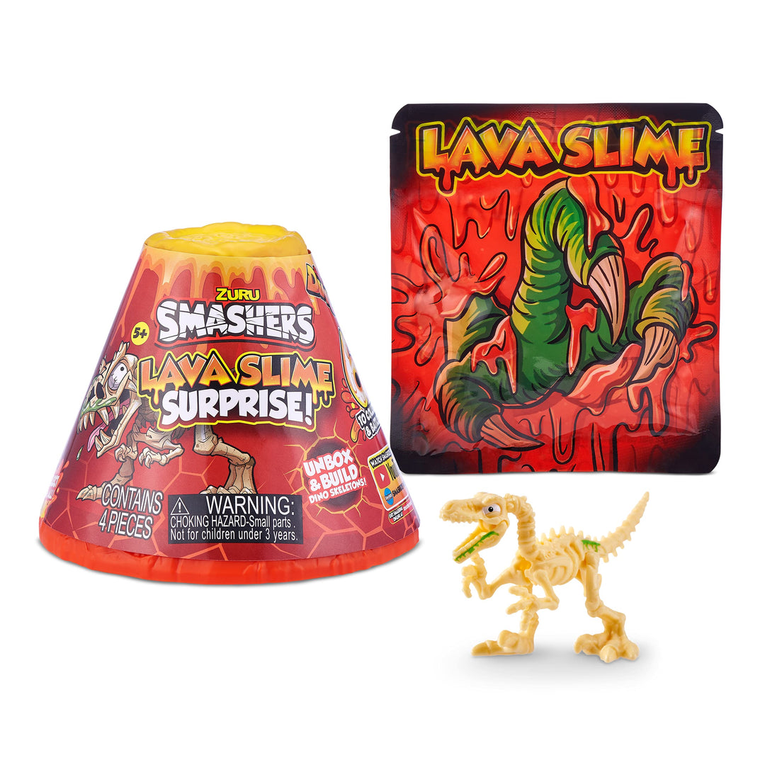 Smashers Combo Pack Mini Light-Up Dino Spinosaurus by ZURU with Lava Slime Surprise Series 4 - Amazon Exclusive Dinosaur Toy for Boys and Kids