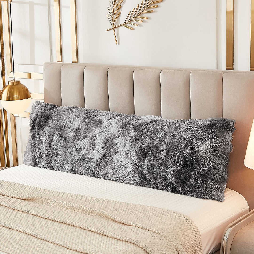 JAUXIO Faux Fur Fluffy Body Pillow Cover Luxury Shaggy 