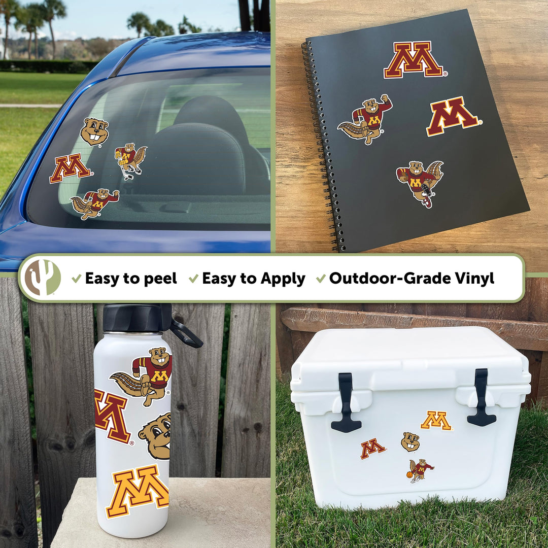 University of Minnesota Sticker Golden Gophers Vinyl Decals Laptop Water Bottle Car Scrapbook T2 (Type 2)
