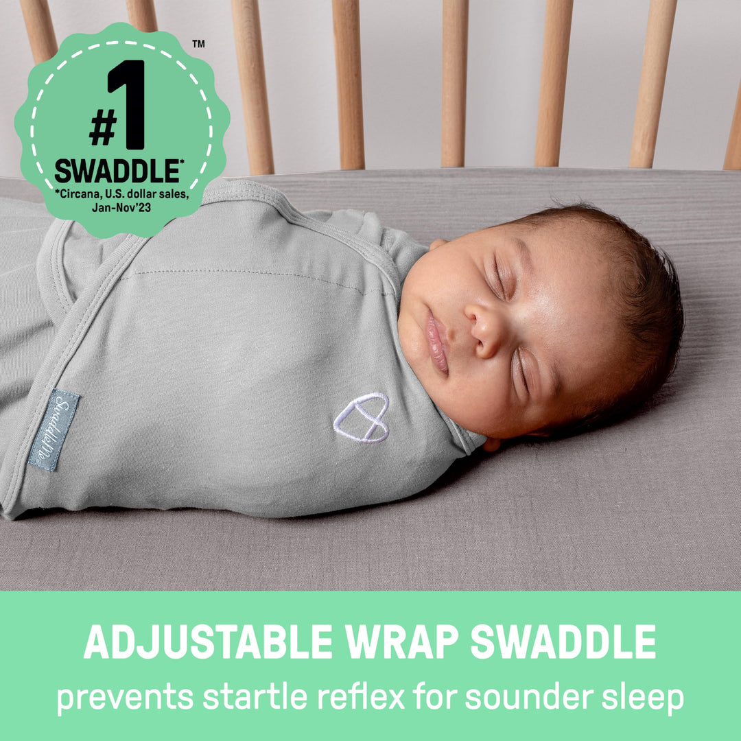 by Ingenuity Original Swaddle, 100% Cotton, Improves Sleep &amp; Calms Startle Reflex, 0-3 Months, 3-Pack - Coral Days