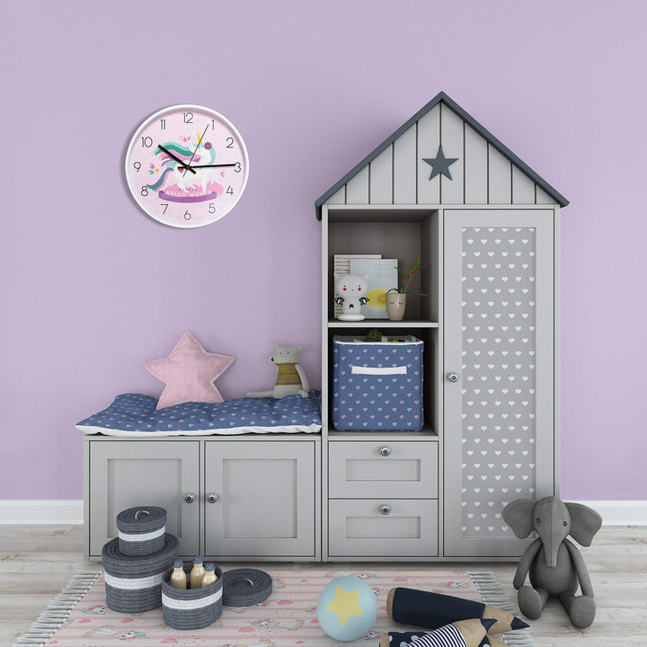 - Beautiful Unicorn Wall Clock for Girls Bedroom Decoration. Silent Non Ticking Quartz Battery Operated Easy to Read. (12 inch)