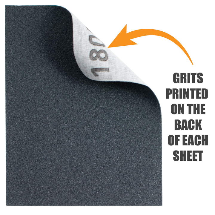 9 Sanding Sheet Introductory Woodworkers Kit with a 2 inch by 3 inch Foam Sanding Block
