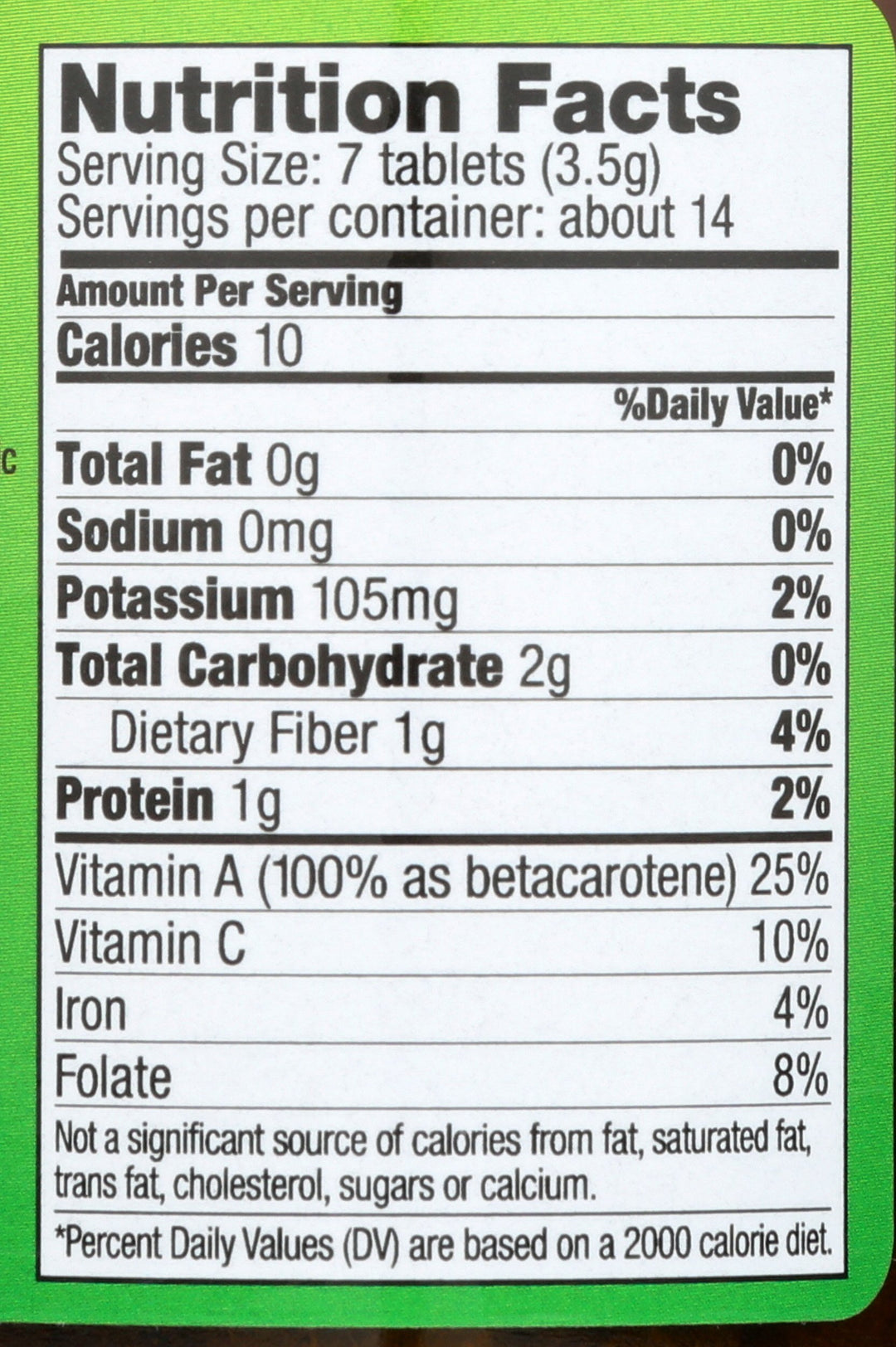 Pines Organic Wheat Grass 500 Mg Tablets, 100 Count