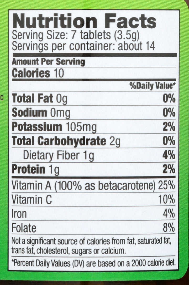 Pines Organic Wheat Grass 500 Mg Tablets, 100 Count