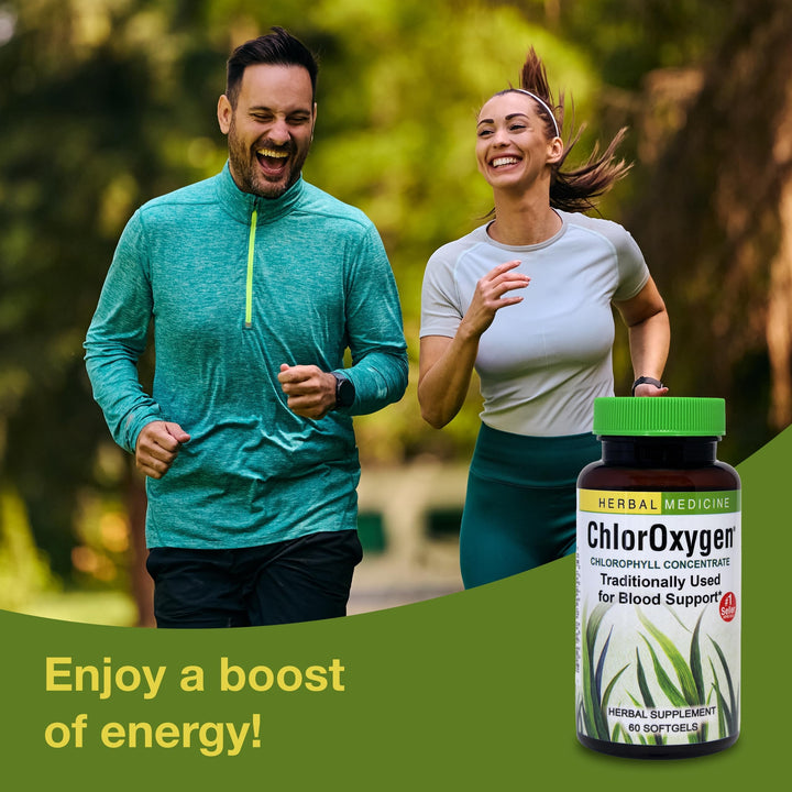 ChlorOxygen Chlorophyll Concentrate - Aids Healthy Blood Circulation - High-Altitude Environment Support - Energy Support - 60 Softgels (60 Servings)
