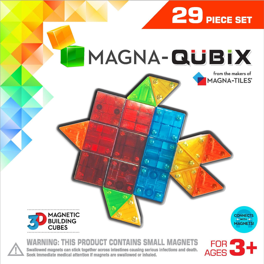MAGNA-QUBIX 29-Piece Magnetic Construction Set, The ORIGINAL Magnetic Building Brand