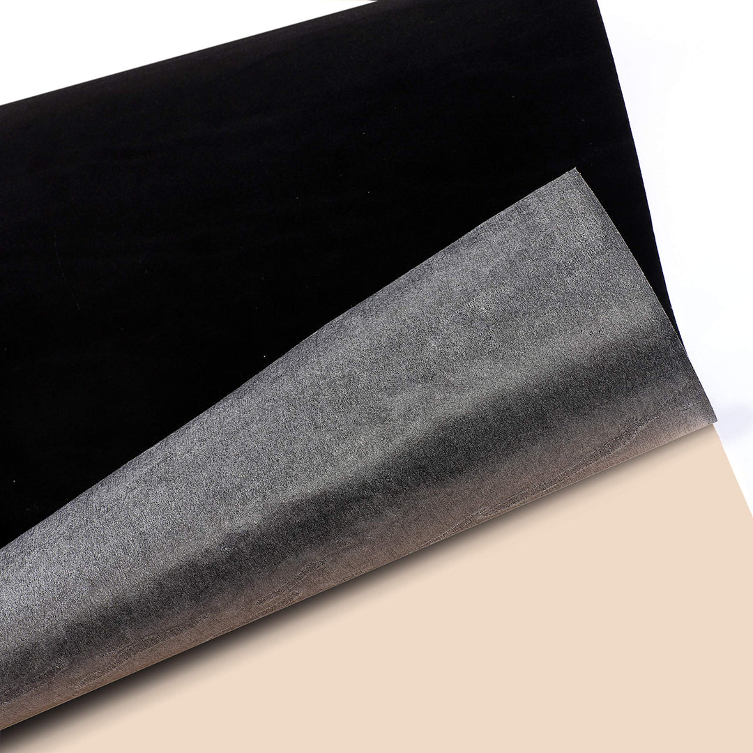 2PCS Self Adhesive Felt Sheets, DIY Felt Adhesive Sheet for Art &amp; Crafts, Peel and Stick Felt for Drawer/Jewelry Box Felt Liner, Solid Color Felt Wallpaper (14.6 x 39.4, Black)