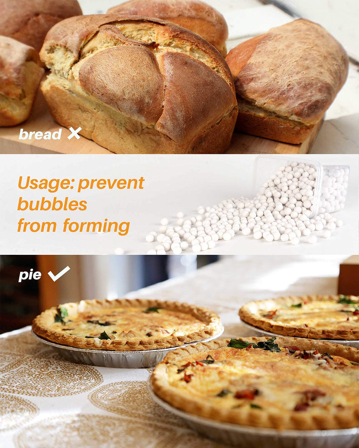 Pie Weights for Baking, 1.5LB Ceramic Pie Crust Weights, 10mm Reusable Baking Beans with A Storage Box