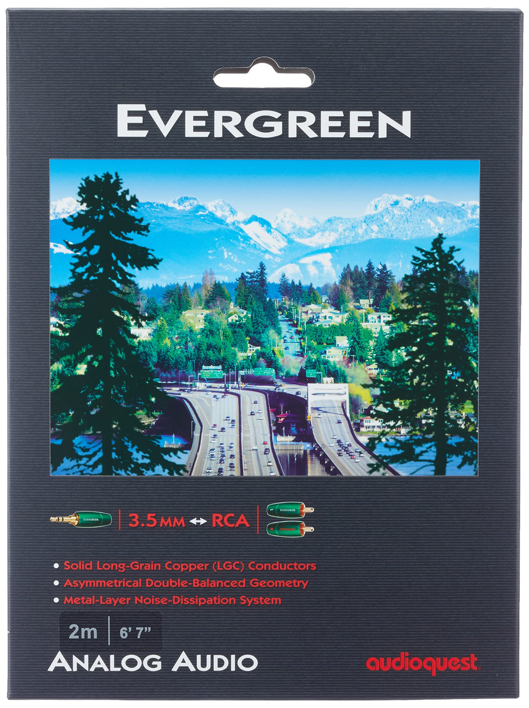 AudioQuest Evergreen Cable 3.5 mm Jack/RCA, Length 2 m