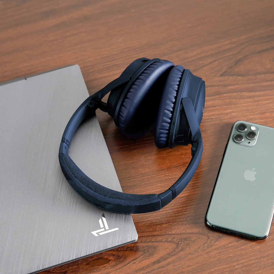 Wicked Cushions Upgraded Replacement Ear Pads for Bose QC35 &amp; QC35ii (QuietComfort 35) Headphones &amp; More - Softer Leather, Luxurious Memory Foam, Added Thickness, Extra Durability | Midnight Blue