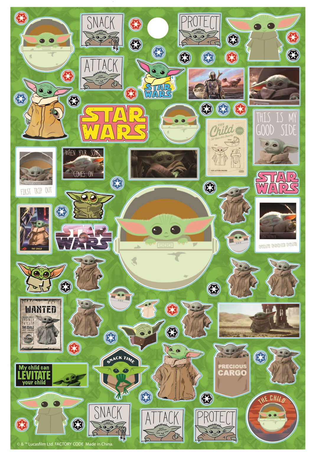 Baby Yoda Star Wars The Mandalorian Sticker Book Pack - Over 300 Stickers