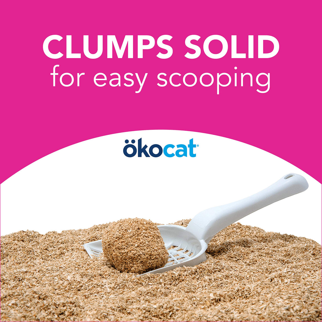 ökocat Super Soft Wood Clumping Cat Litter, Unscented,11.2 pounds - Natural Ingredients, Stops Odor, Clumps Solid, 99% Dust Free, Great for All Cats, Sensitive Paws, Kittens