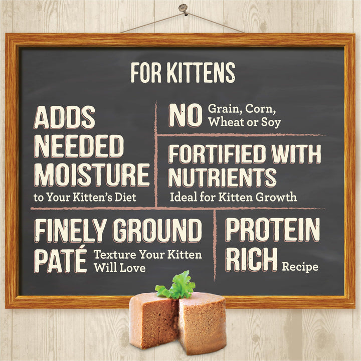 Purrfect Bistro Grain Free Premium Soft Canned Pate Chicken Wet Cat Food, Kitten Dinner Recipe - 5.5 OZ Can (Pack of 24)