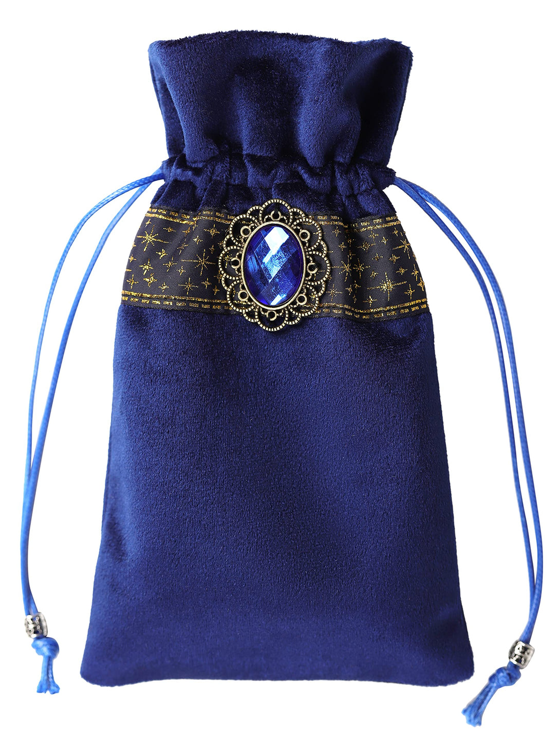 Altar Tarot Table Cloth - 25.6 x 25.6 Inch - Divination Wicca Velvet with Tarot Cards Bag Pouch (Blue)
