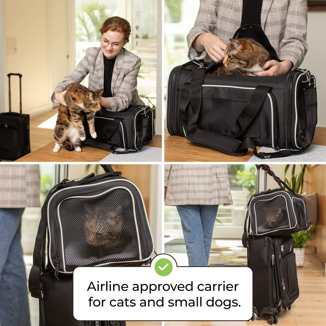 - Airline Approved Pet Carrier - for Small Pets - TSA Approved - Only 9 Inches Tall (17x11x9)