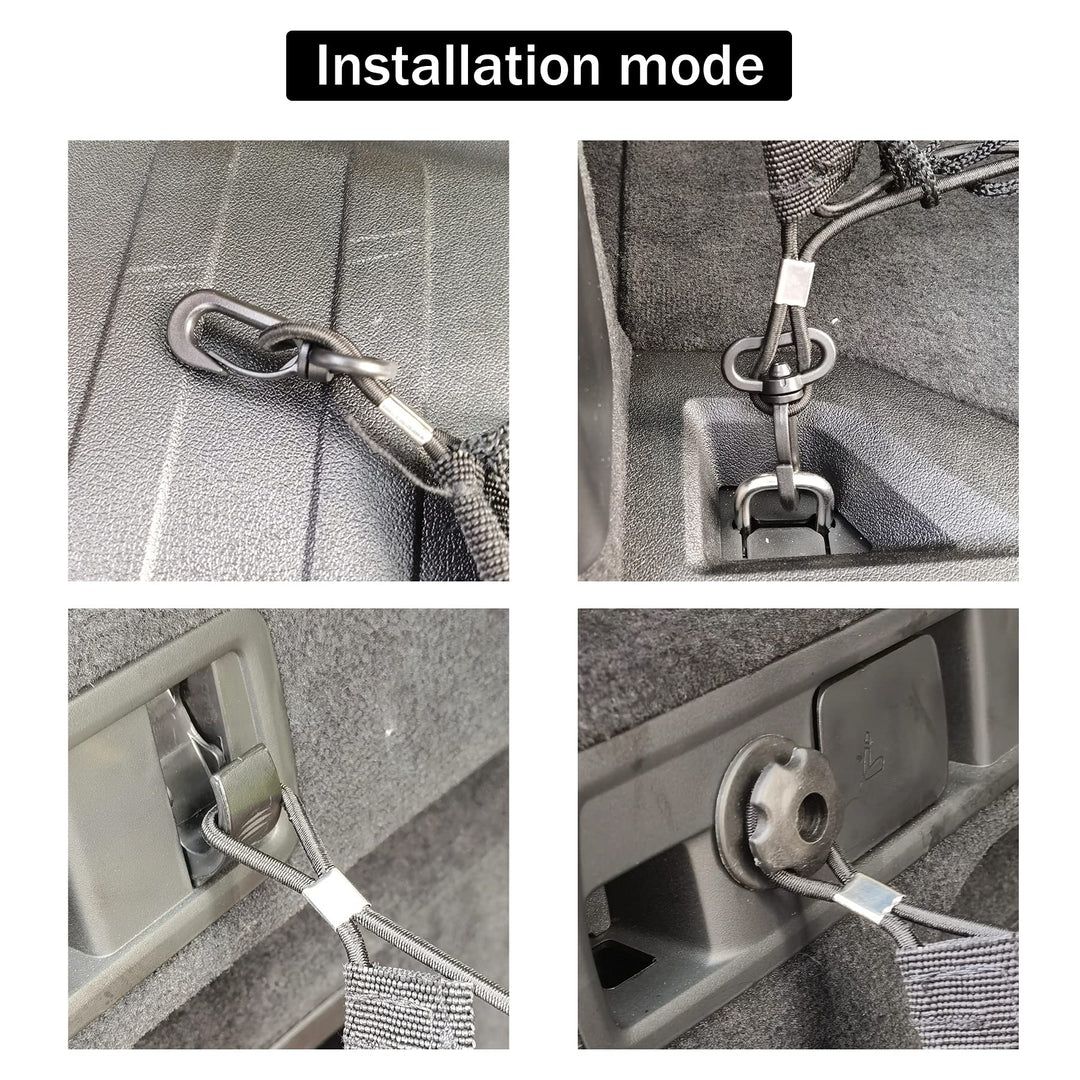 Cargo Net Stretchable, Car Exterior Accessories, Adjustable Elastic Trunk Storage Net with Hook for SUVs, Cars and Trucks (35.4x15.8 Inch)