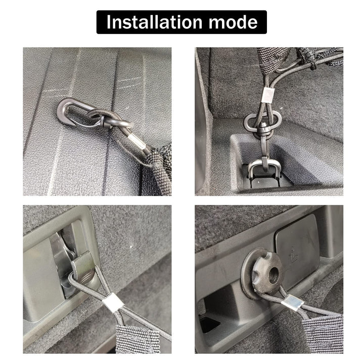 Cargo Net Stretchable, Car Exterior Accessories, Adjustable Elastic Trunk Storage Net with Hook for SUVs, Cars and Trucks (35.4x15.8 Inch)