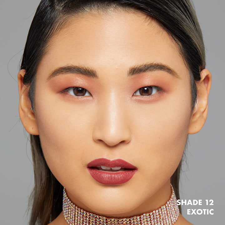 PROFESSIONAL MAKEUP Lip Lingerie Push-Up Long Lasting Plumping Lipstick - Exotic (Warm Mahogany Red)