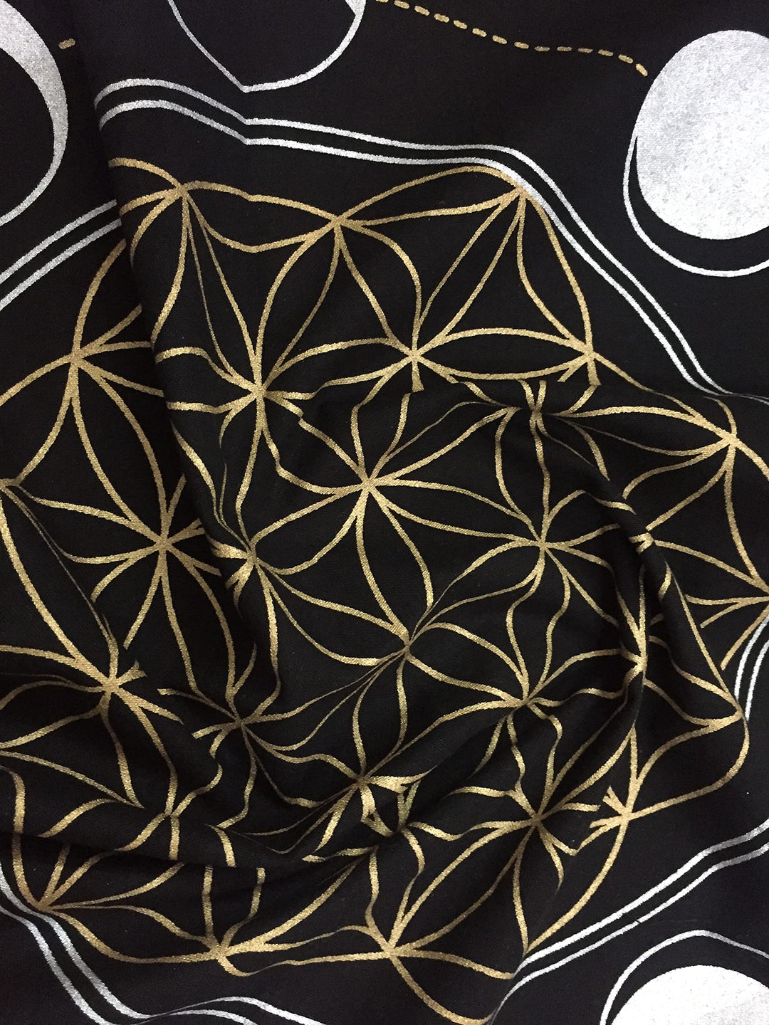 Altar Cloth Phases of Moon Sun, Star &amp; Moon Universe Premium Witchcraft Alter Tarot Spread Top Cloth Wicca Square Spiritual 18 by 18 Sacred Cloth (Moon Phases)