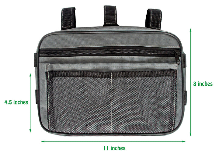 Passenger Grab Handles Storage Bag Fits for 1965-2017 Jeep Wrangler JK TJ YJ CJ MINGLI &amp; 2020 Jeep Gladiator JT, Multi-purpose Storage Pouch Organizer, Mesh Polyester Dash Tools Bag (Grey)