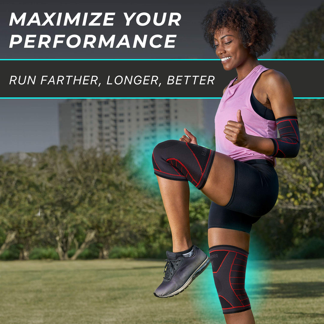 Knee Support Sleeve for Men and Women (Black) (Single Wrap) (2XL - XXL) - Compression Brace for Ligament Injury, Joint Pain Relief, Running, Arthritis, ACL, MCL, Sport