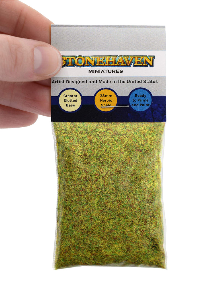 Static Grass, Medium Green - 2mm Fibers - Master Quality Base &amp; Scenery Flock - Realistic Texture &amp; Detail - for 28mm Scale Table Top War Game Miniatures - Made in USA -