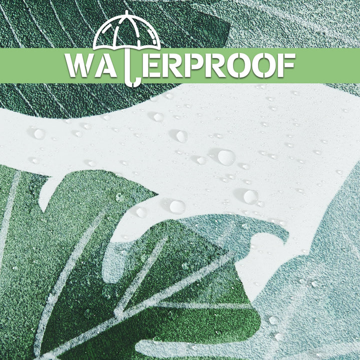 Bathroom Shower Curtains - Tropical Plant Printed Waterproof Shower Curtain Extra Long Bath Decor for Bath Tub Toilet Hotel Spa French Door, W72 x L78 inch with Hooks