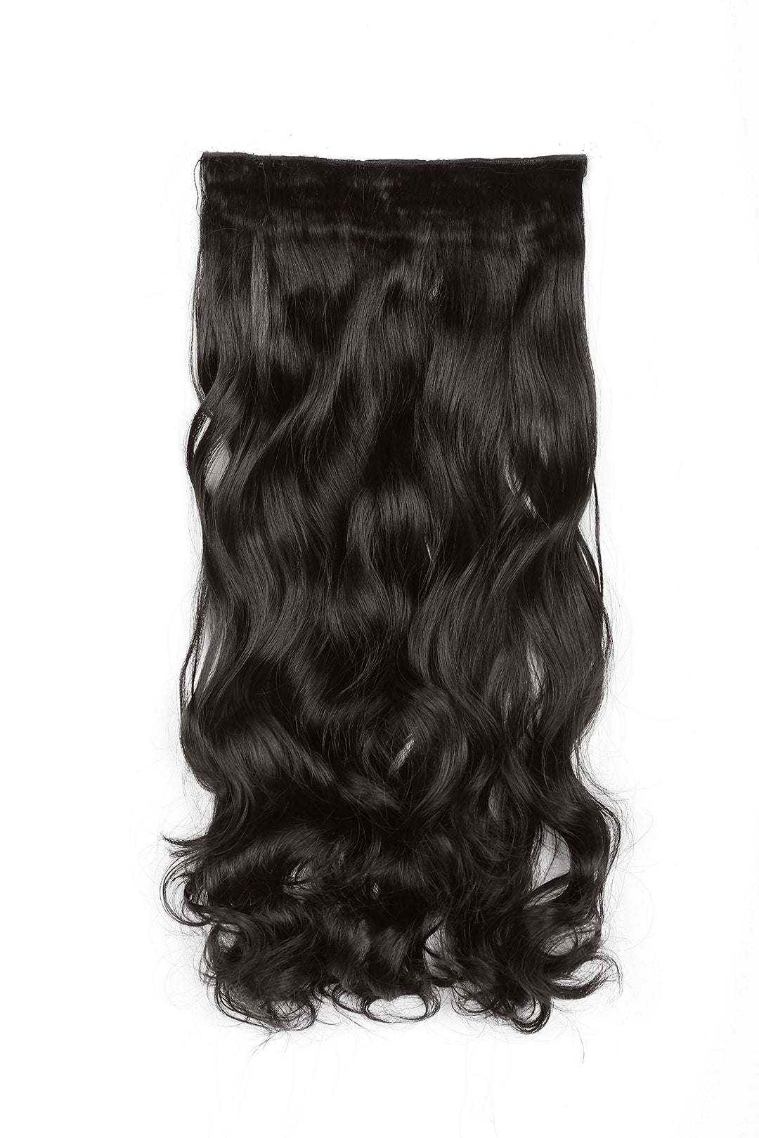 Swacc 20 Women 3/4 Full Head Instant One Piece Curly Body Wave Heat Resistance Synthetic Clip In Hair Extension (Dark Brown 4#)