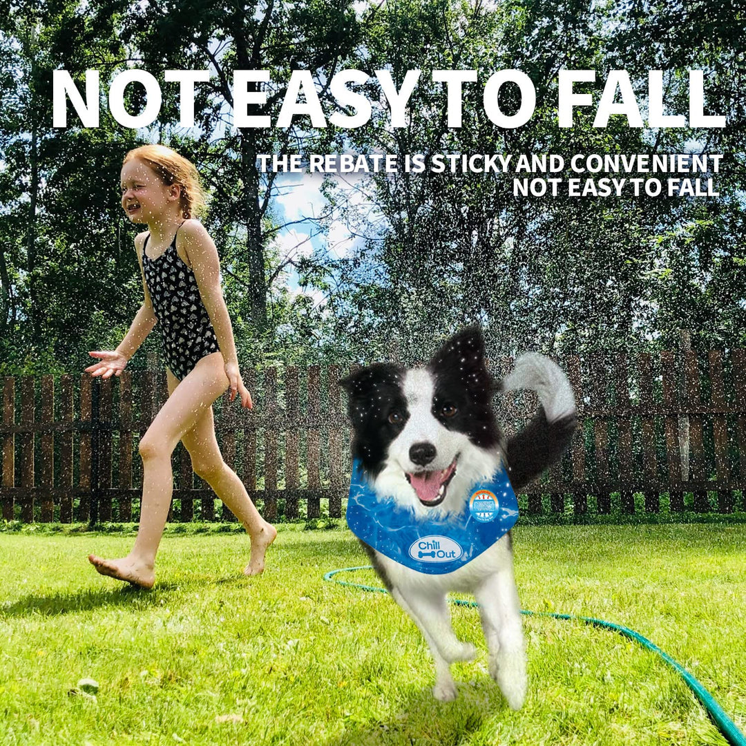 Chill Out Dog Ice Bandana, Instant Cooling Pet Bandana, Breathable Scarf Dog Cat Ice Collar for Summer Medium