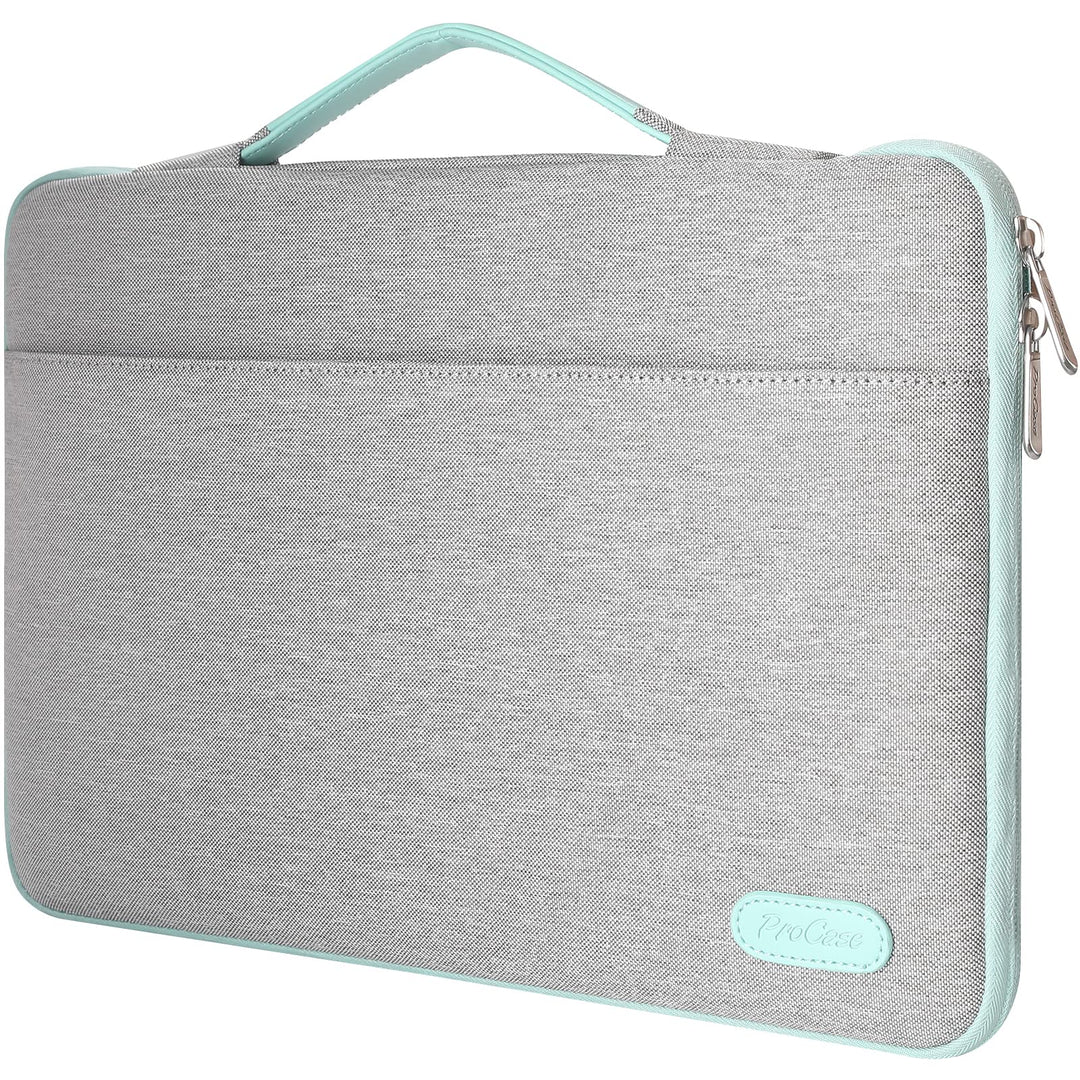 Laptop Sleeve Case, 15 inch Laptop Bag Compatible with MacBook HP Dell Lenovo ASUS Chromebook -Light Grey