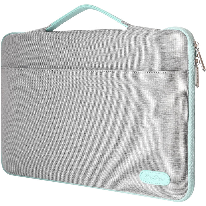 Laptop Sleeve Case, 15 inch Laptop Bag Compatible with MacBook HP Dell Lenovo ASUS Chromebook -Light Grey