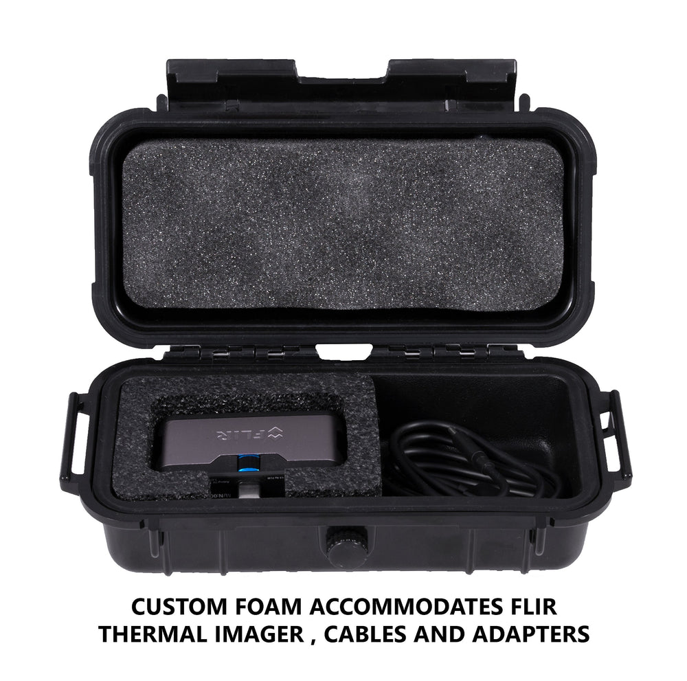 Waterproof Thermal Imager Case Compatible with FLIR 1 Pro iOS, USB-C or Android IR, Cables and Small Adapters, Case Only