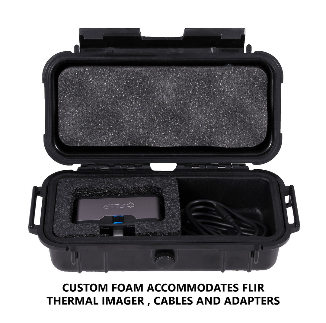 Waterproof Thermal Imager Case Compatible with FLIR 1 Pro iOS, USB-C or Android IR, Cables and Small Adapters, Case Only