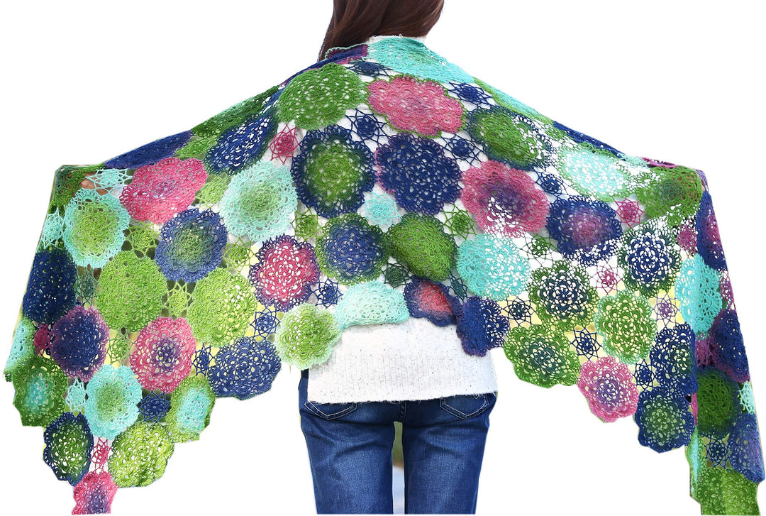 Wool Yarn for Knitting 550yd 0.22Ib Cachemire Multicolor Rainbow Yarn (Yellow-Brown)